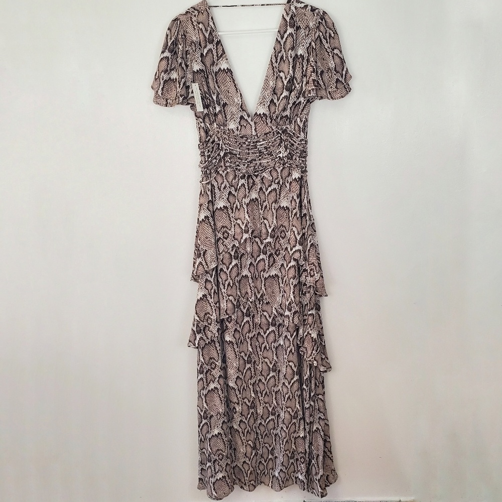 AFRM Snakeskin print maxi dress size medium